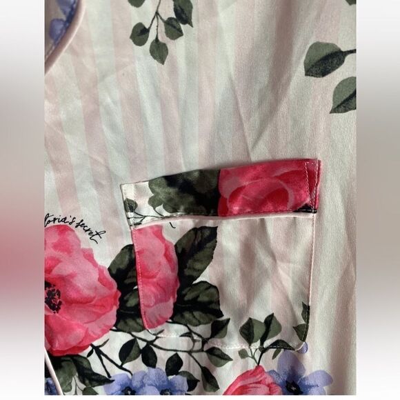 Victoria’s Secret Pink shorts pajamas floral print size XL NEW Romper pocket - Picture 8 of 13